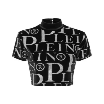 PHILIPP PLEIN Crop Tops Women's Black