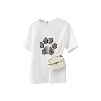 TOUCH Set in Sleeve T Shirt Women's White