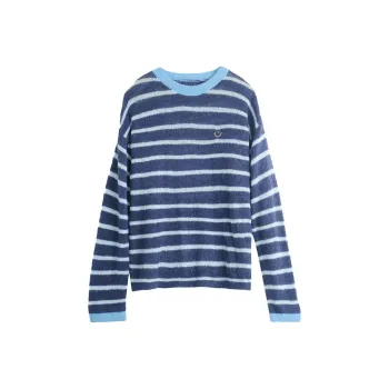 【dme】 Sweater Women's Blue Stripes