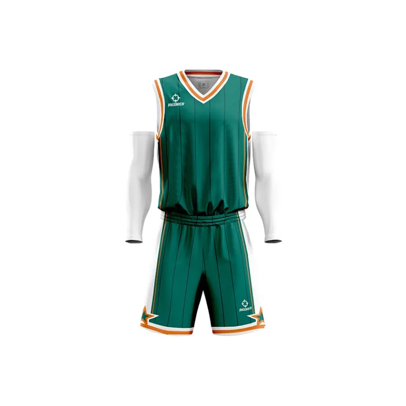 RIGORER Breathable Sweat-Wicking Quick Heat Dissipation Basketball Apparel Basketball Match Set Unisex-24