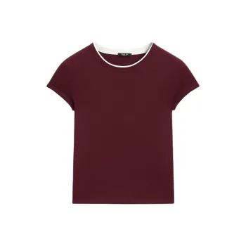 Massimo Dutti T Shirt Women's Dark Red