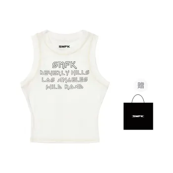 SMFK Tank Top Women's Snow Mountain White Shopping Bag Included