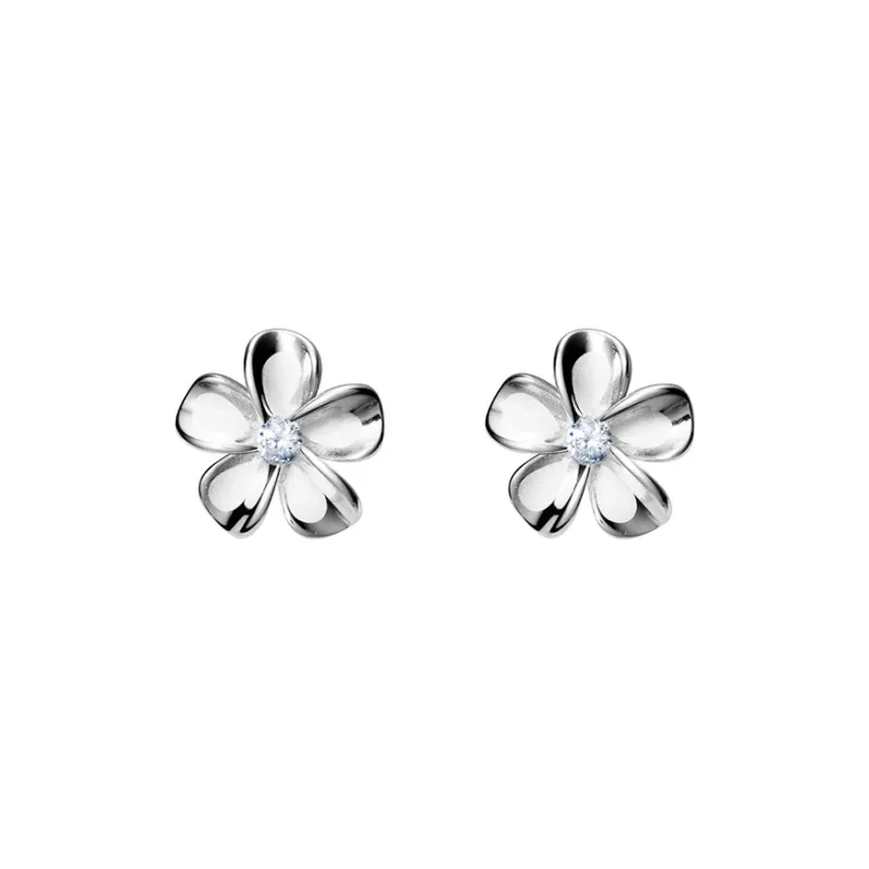 CENTURY&KINDLE S925 Silver Stud Earrings Women's-0