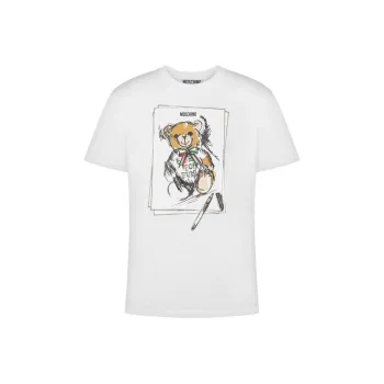 MOSCHINO Teddy Bear Printed Crewneck T Shirt