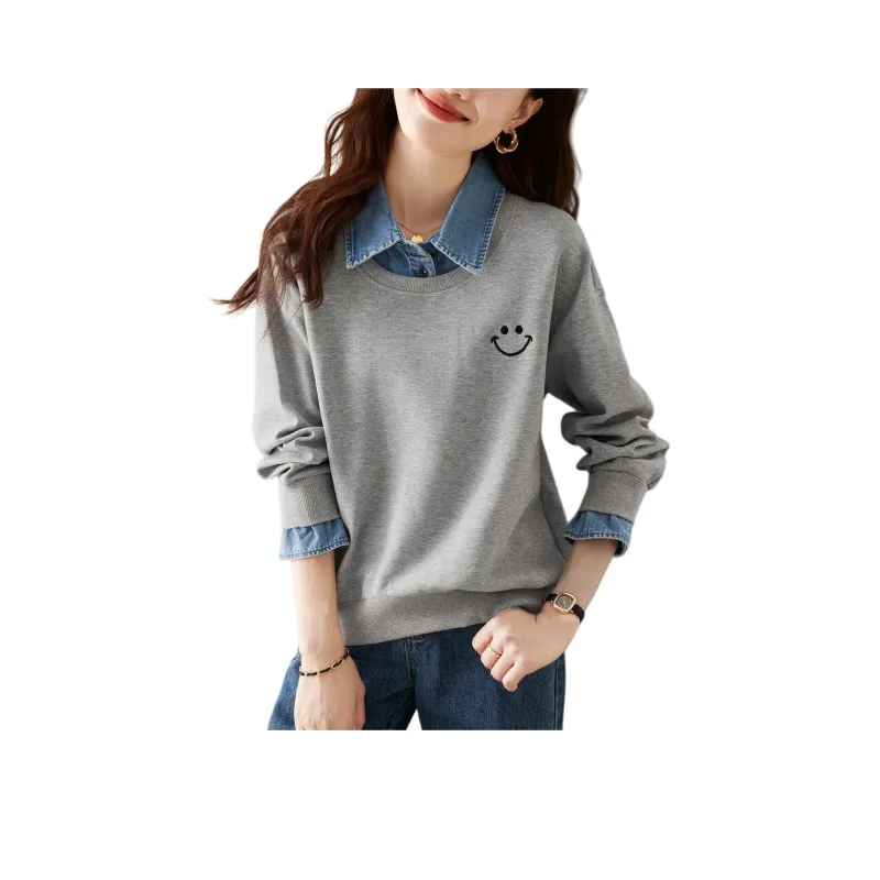 Mo Han Yi Mei Sweatshirt Women's Gray-0