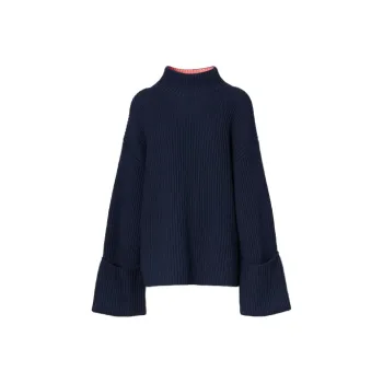 Burberry Loose Fit Knitwear Women's Ink Blue