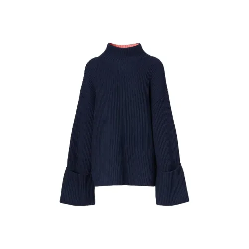 Burberry Loose Fit Knitwear Women's Ink Blue