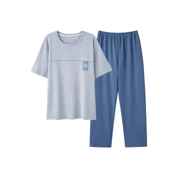 FENTENGCARE Pajama Set Men's Dodger Blue