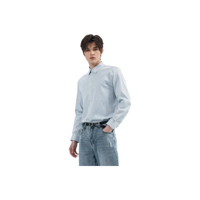 WILD LEADER Shirts Men Blue[, Consider 1 Size Up][W4158538]-0