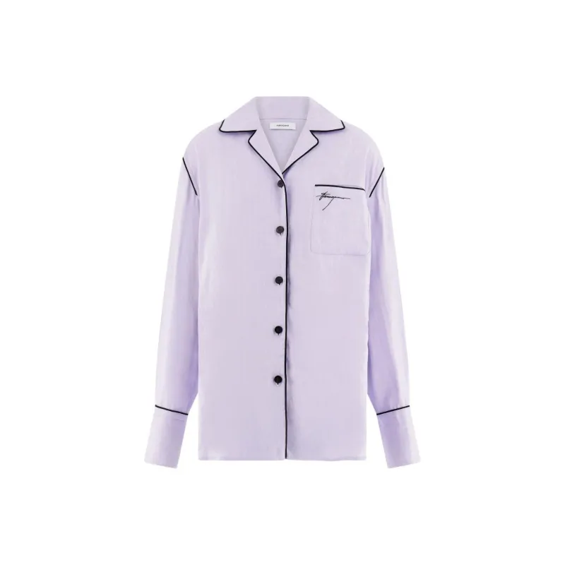Ferragamo Logo-embroidered Pyjama Shirt-0