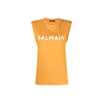 BALMAIN T-Shirts Women's Carrot Orange