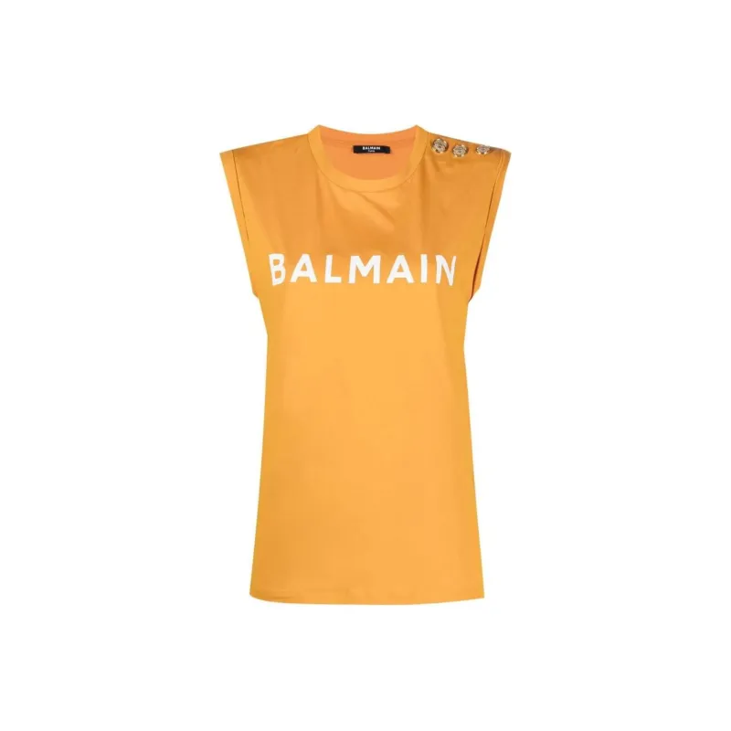 BALMAIN T-Shirts Women's Carrot Orange-0