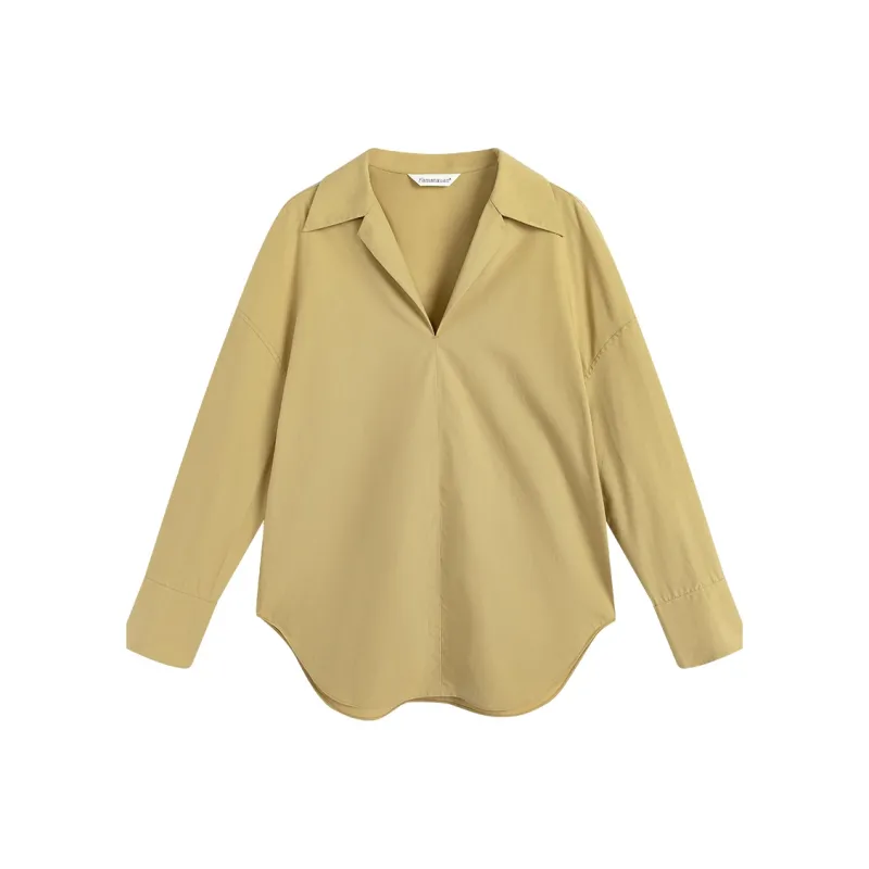 Famanxuan Shirt Women's Maple Yellow-0
