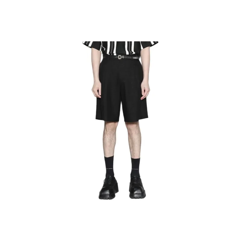 RAYSHOW Casual Shorts Men's Black-0