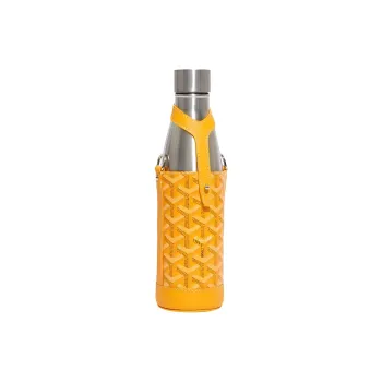 GOYARD YONNE Canvas With Calfskin Water Bottle Bag Shoulder Bag Crossbody Bag Medium Size Unisex Yellow