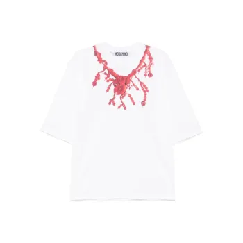 MOSCHINO X Judy Blame Necklace print T shirt