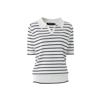 SOON FLOWER Knitwear Women's Black White Stripes