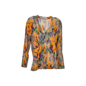 OFF WHITE Graphic print Silk Blouse
