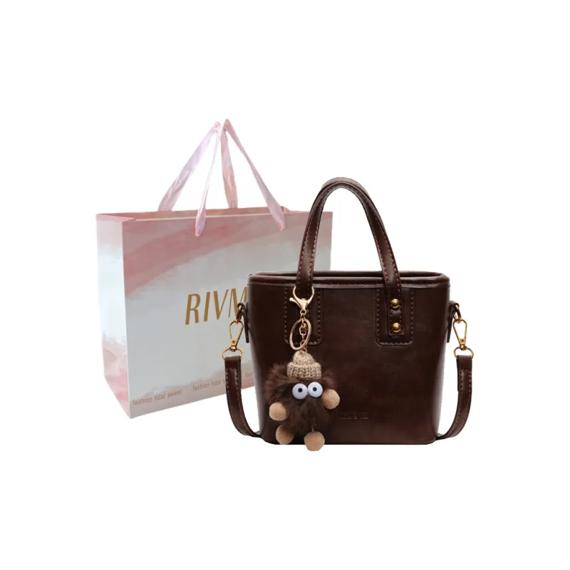 RIVMIND PU Handbag Women's White/Brown/Coffee/Black-6