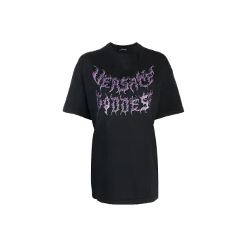 VERSACE Goddess Logo T Shirt 'Black'