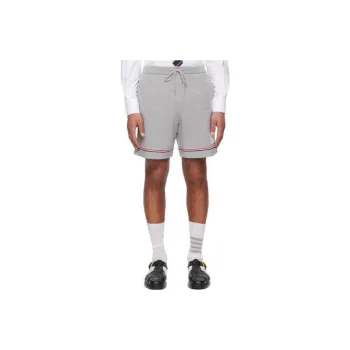 THOM BROWNE Mid Rise Drawstring Track Shorts