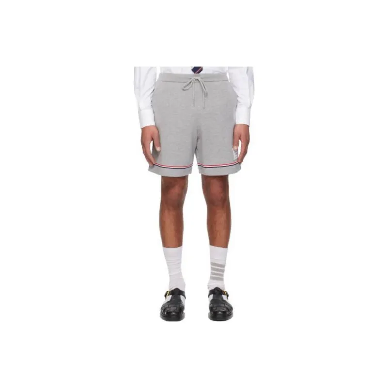 THOM BROWNE Mid Rise Drawstring Track Shorts-0