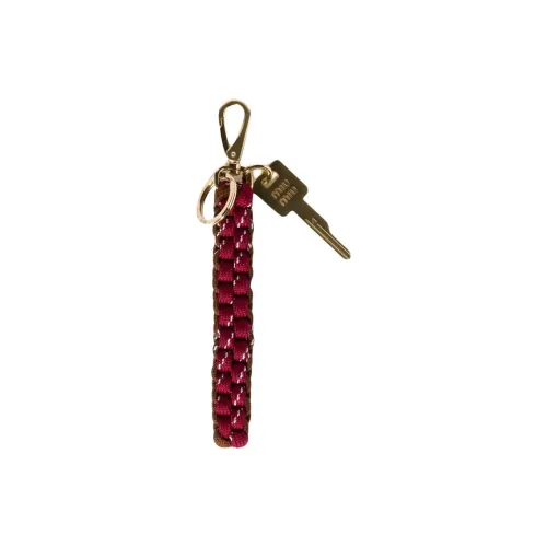 MIU MIU Polyester, Hardware Accessories Keychains Women's Red