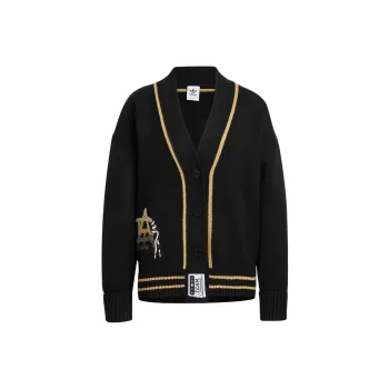 adidas originals Women's Oversized Knit Cardigan Black