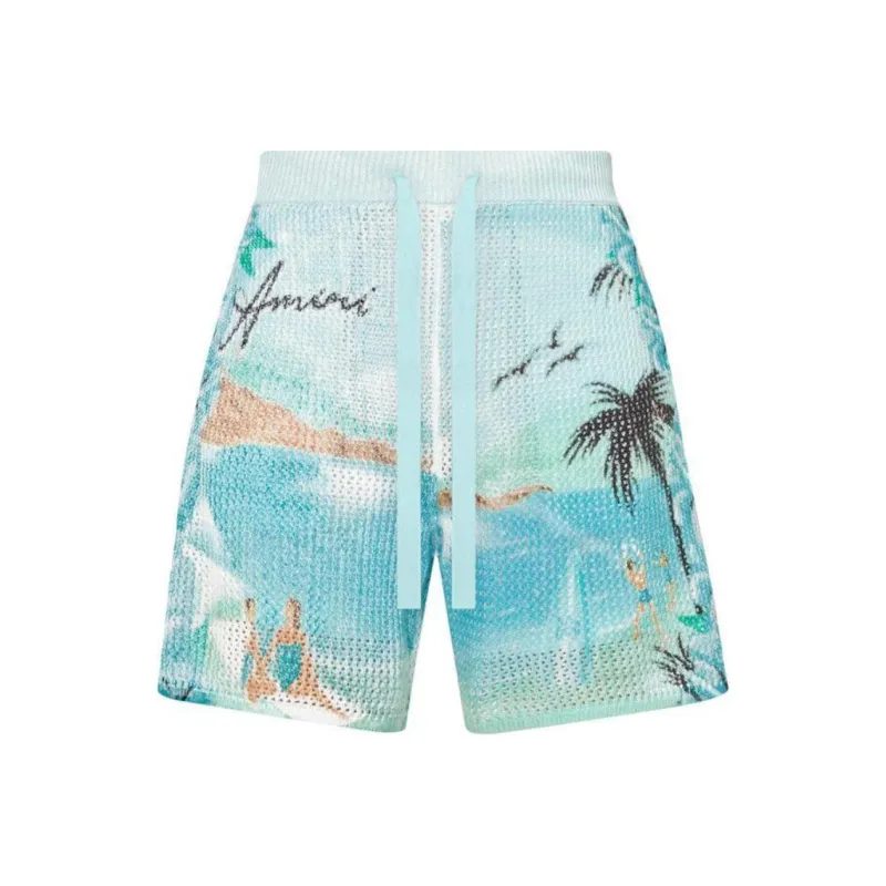 AMIRI Paradise Crochet Shorts-0