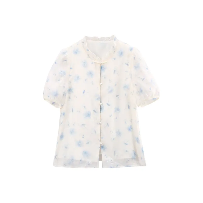 A Paradise For Awakening Shirt Women's Blue-0