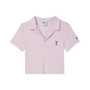 Nike Sportswear Women's Short-Sleeve Polo Top Pink