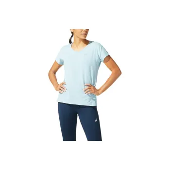 Asics V-Neck Short Sleeve Top T-Shirt Women's Light Blue