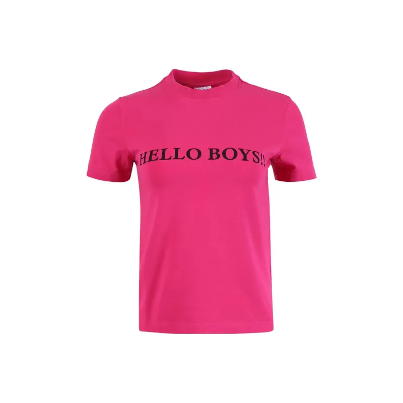 Vetements Hello Boys Fitted T Shirt 'Hot Pink'-0