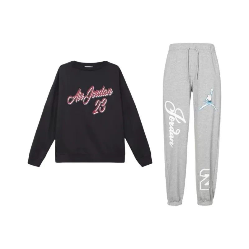 Jordan Sweatshirt Set Men's Black-0