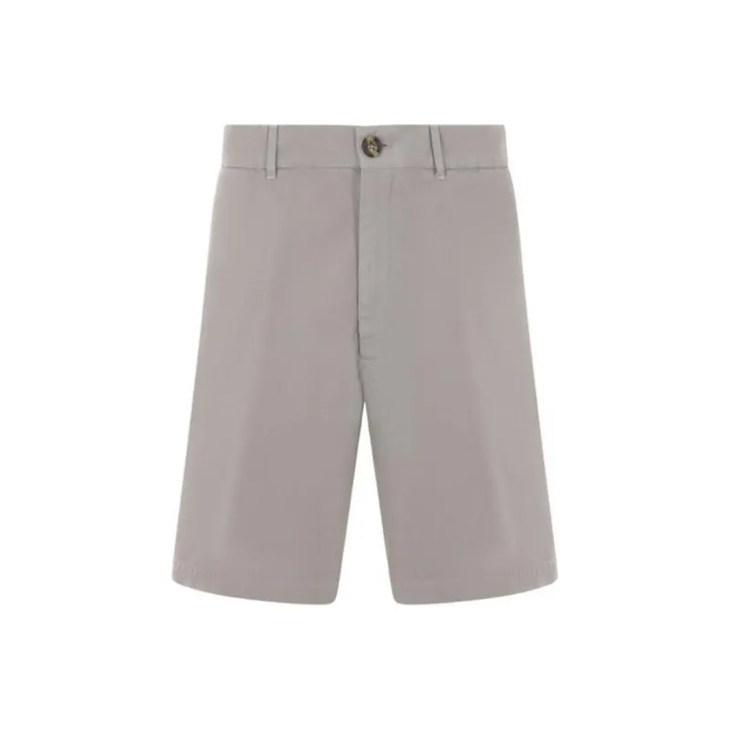 Brunello Cucinelli Garment Dyed Gabardine Bermuda Shorts-0