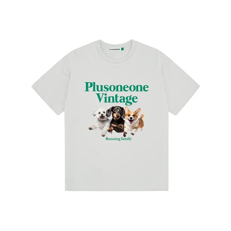 PLUSONEONE+ Regular Short Sleeved T Shirts Unisex-40