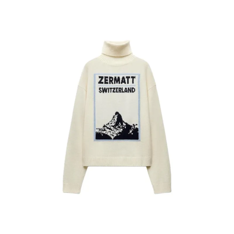ZARA SKI Skiing Series Sweaters Women's White-0