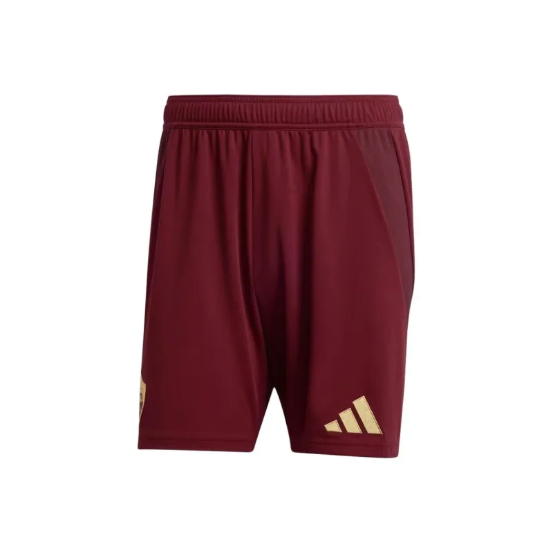 Adidas AS ROMA 24/25 HOME SHORTS Soccer Bottoms Men's Deep Red-0
