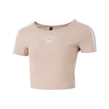 Adidas T Shirt Women's Gray Tan Brown