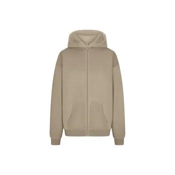 SKIMS SS24 Summer Collection FRENCH TERRY OVERSIZED ZIP UP HOODIE Sweatshirt Women's TAUPE/Taupe