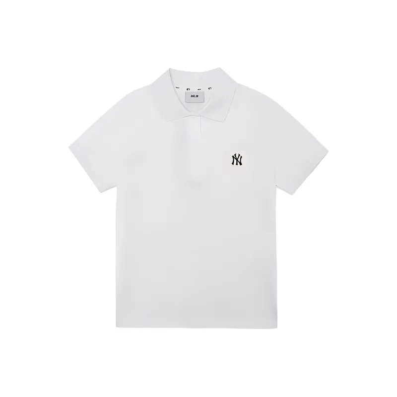 MLB Base Logo Polo Shirt Women's White-0