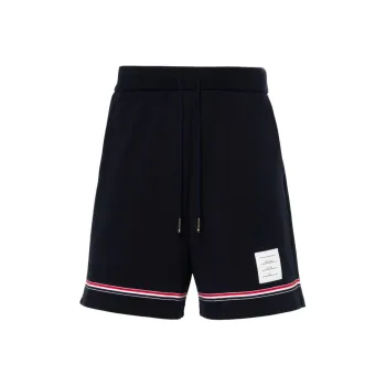 THOM BROWNE Mid Rise Drawstring Track Shorts