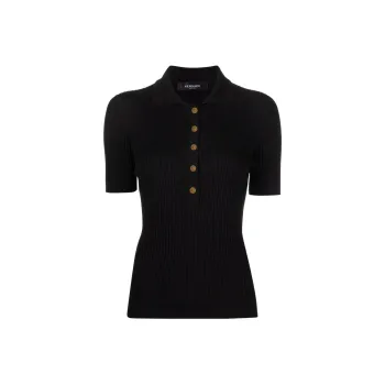 VERSACE Polo Shirts Women's Black