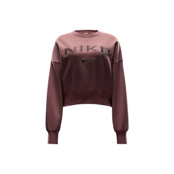Nike Sportswear Phoenix FleeceLogo Over-Oversized Crew-Neck Sweatshirt Women's Canyon Pink/Light Walnut Brown/Red Brown