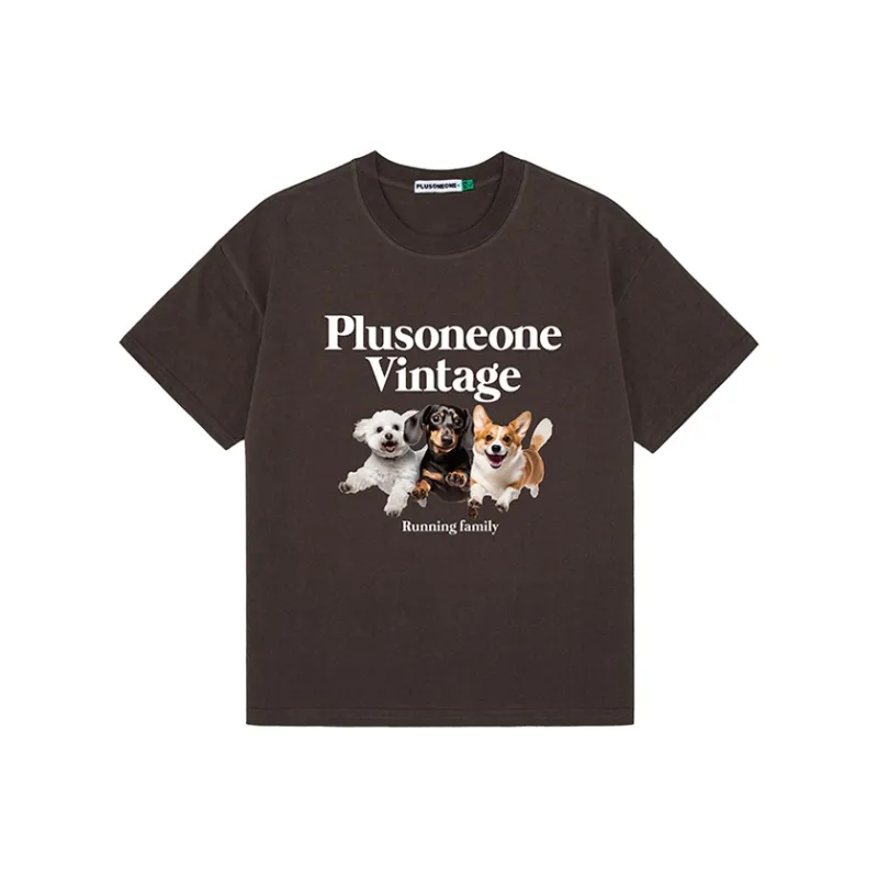PLUSONEONE+ Regular Short Sleeved T Shirts Unisex-34