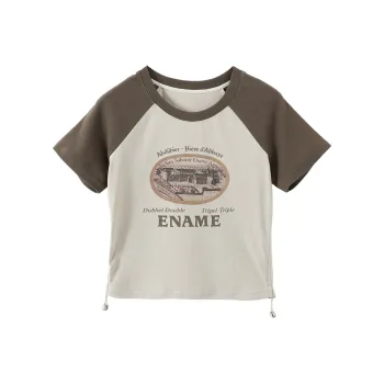 XIANGYING T Shirt Women's Beige