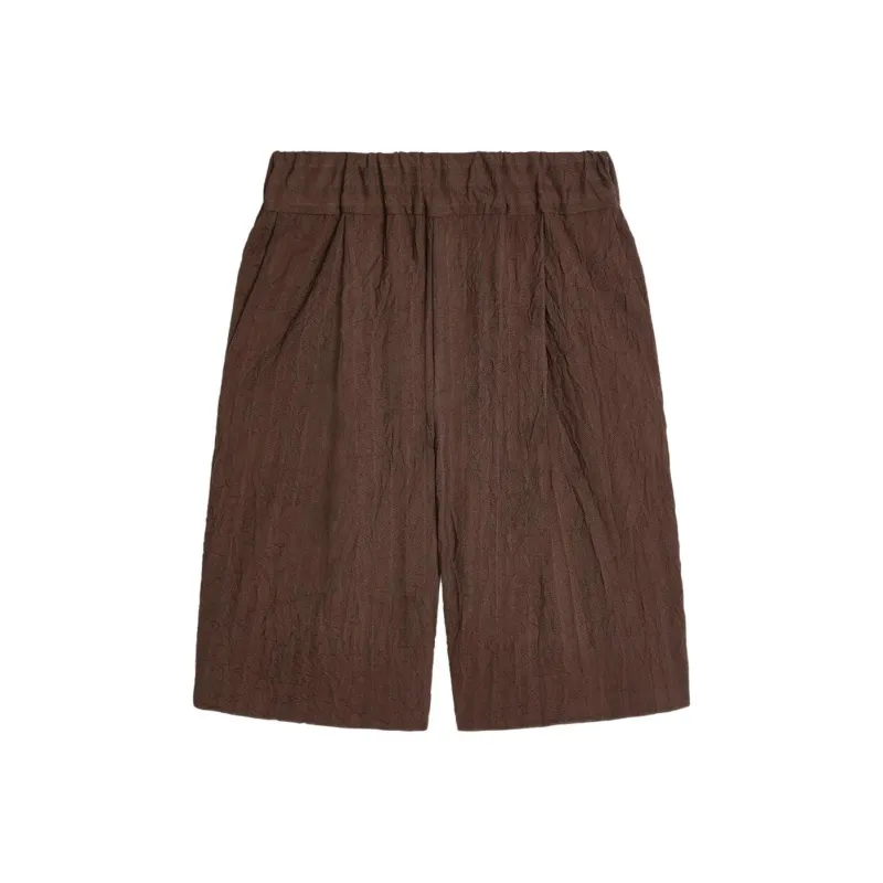 DRIES VAN NOTEN Pleated Bermuda Shorts-0