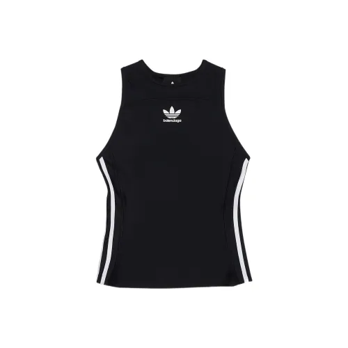 Balenciaga X Adidas Women's Athletic Tank Top Black White