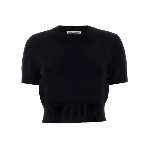 Alexander Wang Short Sleeved Cropped Pullover