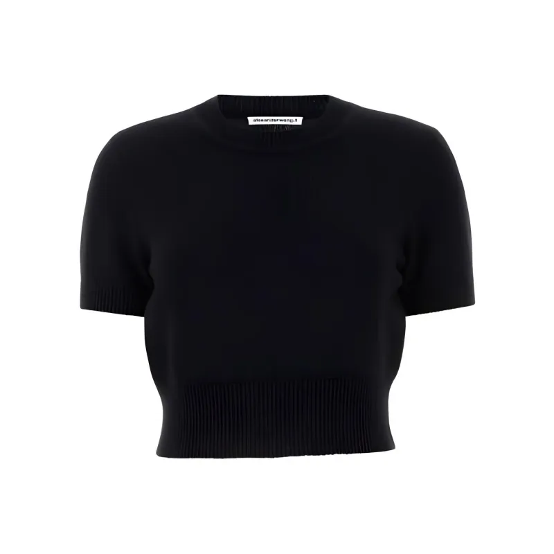 Alexander Wang Short Sleeved Cropped Pullover-0
